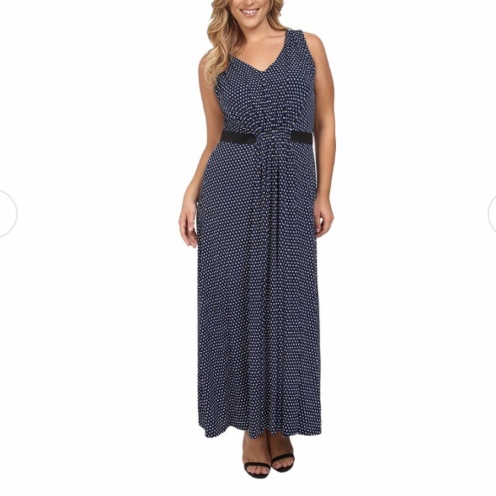Michael Kors Alston v-neck pleated dress NWOT